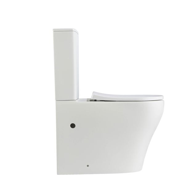 Унитаз напольный Qtap Virgo Ultra Quiet безободковый с сиденьем Soft-Close WHITE QT18226092AW, фото , зображення 6 | SNABZHENIE.com.ua Унитаз напольный Qtap Virgo Ultra Quiet безободковый с сиденьем Soft-Close WHITE QT18226092AW, фото , зображення 6 | SNABZHENIE.com.ua