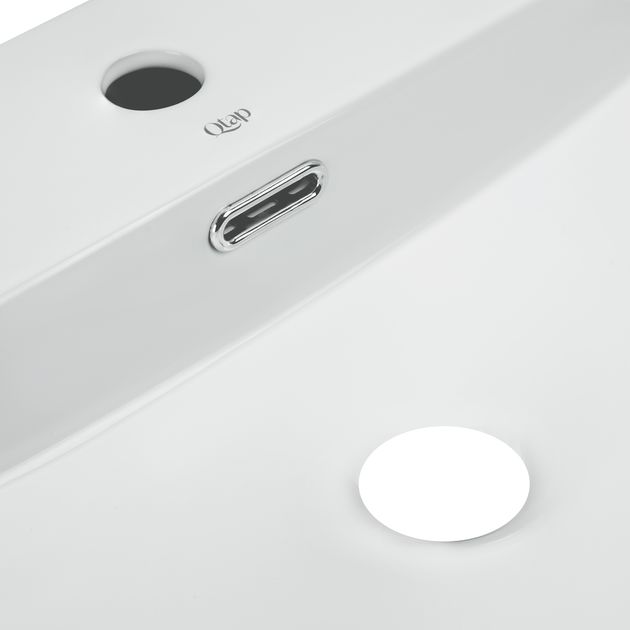 Раковина Qtap Nando LT 600x440x130 белая QT12112173WN, фото , изображение 4 | SNABZHENIE.com.ua Раковина Qtap Nando LT 600x440x130 белая QT12112173WN, фото , изображение 4 | SNABZHENIE.com.ua
