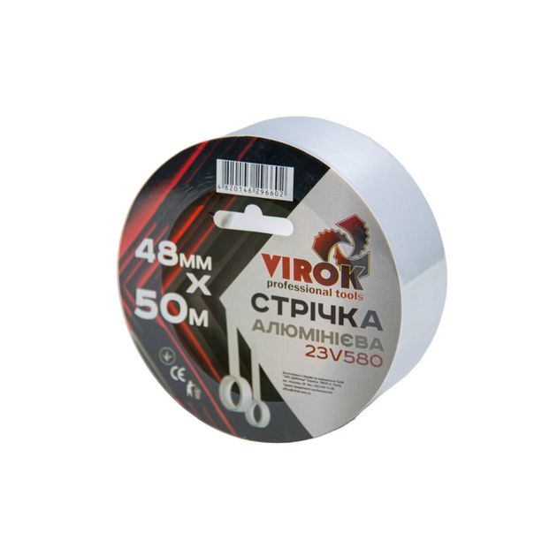 Алюминиевая клейкая лента VIROK 48мм х 50м х 40мкм., фото  | SNABZHENIE.com.ua