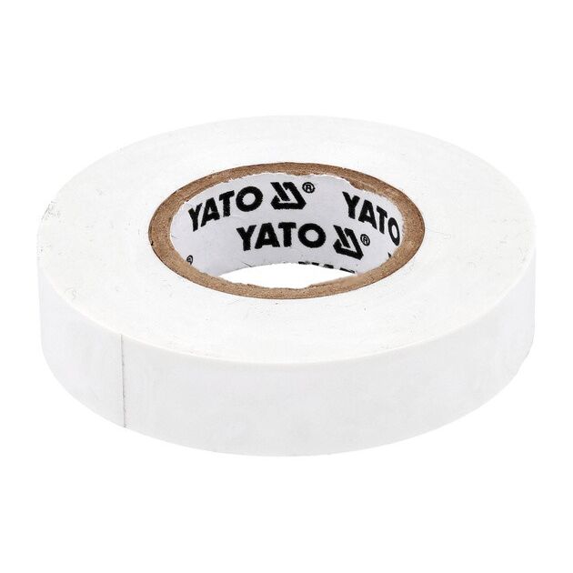 Электроизоляционная лента ПВХ YATO белая, 20 м x 15 x 0,13 мм, фото  | SNABZHENIE.com.ua