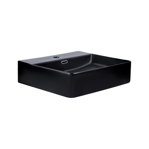 Раковина Qtap Nando LT 500х420х120 черная матовая QT12112173SMBMBN, фото , изображение 4 | SNABZHENIE.com.ua Раковина Qtap Nando LT 500х420х120 черная матовая QT12112173SMBMBN, фото , изображение 4 | SNABZHENIE.com.ua