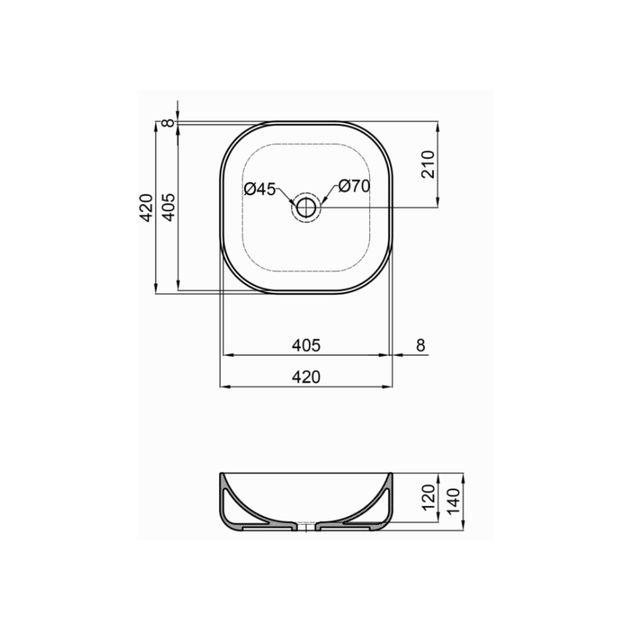 Раковина Qtap Kolibri 430x430x150 белая QT1011K396WN, фото , изображение 2 | SNABZHENIE.com.ua Раковина Qtap Kolibri 430x430x150 белая QT1011K396WN, фото , изображение 2 | SNABZHENIE.com.ua