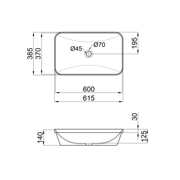 Раковина Qtap Scorpio 610х380х150 White QT1411K491WN, фото , зображення 2 | SNABZHENIE.com.ua Раковина Qtap Scorpio 610х380х150 White QT1411K491WN, фото , зображення 2 | SNABZHENIE.com.ua