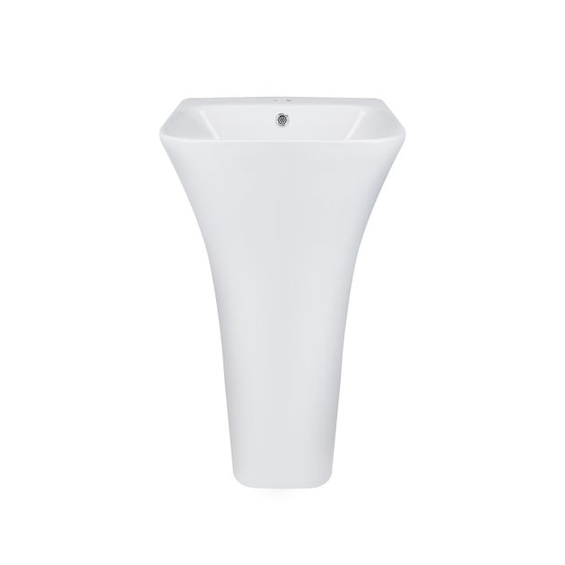 Раковина напольная моноблок Qtap Crow 450x435x835 белая, фото  | SNABZHENIE.com.ua