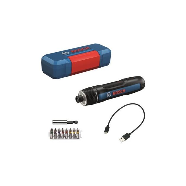 Аккумуляторная отвертка Bosch GO 3 Professional с 8 битами в кейсе, фото  | SNABZHENIE.com.ua
