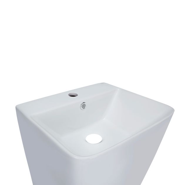 Напольная раковина моноблок Qtap Tern 440х380х830мм, белая, фото , изображение 4 | SNABZHENIE.com.ua Напольная раковина моноблок Qtap Tern 440х380х830мм, белая, фото , изображение 4 | SNABZHENIE.com.ua