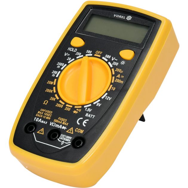 Мультиметр для вимірювання електричних параметрів VOREL цифровий з LCD-дисплеєм (VO-81774), фото , зображення 2 | SNABZHENIE.com.ua