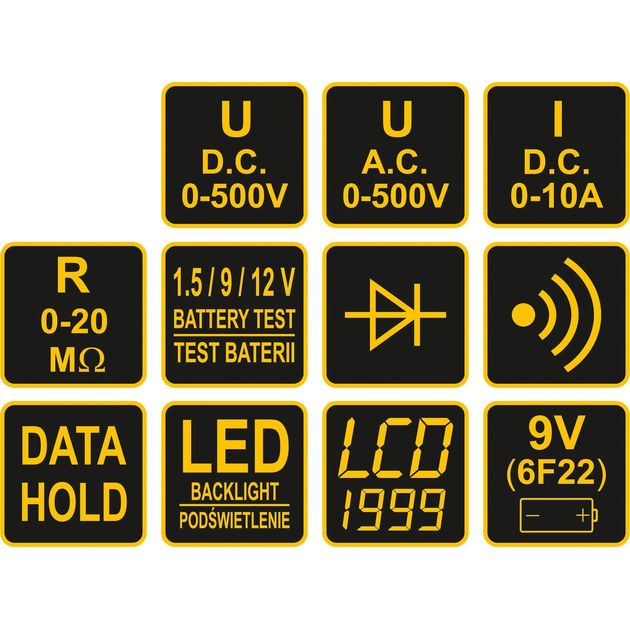 Мультиметр для вимірювання електричних параметрів VOREL цифровий з LCD-дисплеєм (VO-81774), фото , зображення 5 | SNABZHENIE.com.ua