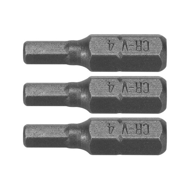 Насадка STHOR HEX H4 x 25 мм, 1/4", Cr-V, 3 шт (VO-65502), фото  | SNABZHENIE.com.ua