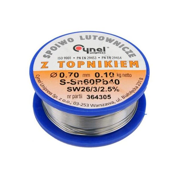 Припой Sn60-Pb40, Ø=0,7 мм, 100 г, на котушке VOREL, фото  | SNABZHENIE.com.ua