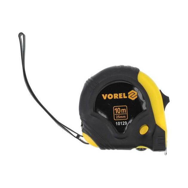 Рулетка VOREL 10 м x 25 мм, 3 фиксатора, фото  | SNABZHENIE.com.ua