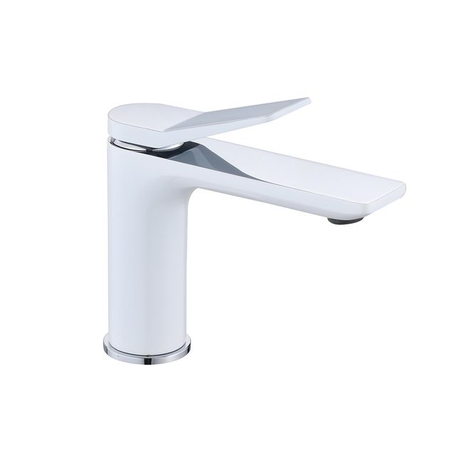 Смеситель для раковины Qtap Presto QTPRE270CRW45576 Хром/Белый, фото  | SNABZHENIE.com.ua