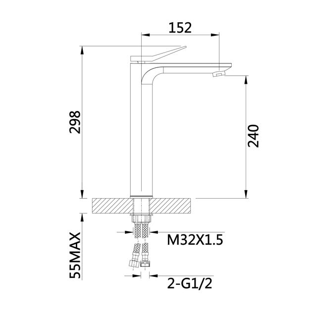 Смеситель для раковины Qtap Presto высокий QTPRE269CRW45577 Chrome/White, фото , зображення 2 | SNABZHENIE.com.ua Смеситель для раковины Qtap Presto высокий QTPRE269CRW45577 Chrome/White, фото , зображення 2 | SNABZHENIE.com.ua
