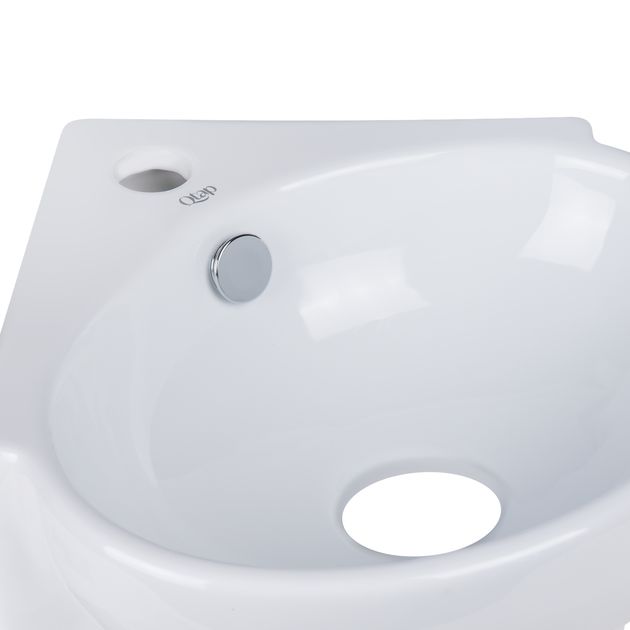 Раковина Qtap Leo 390x365x130 White QT11115010WN, фото , зображення 4 | SNABZHENIE.com.ua Раковина Qtap Leo 390x365x130 White QT11115010WN, фото , зображення 4 | SNABZHENIE.com.ua