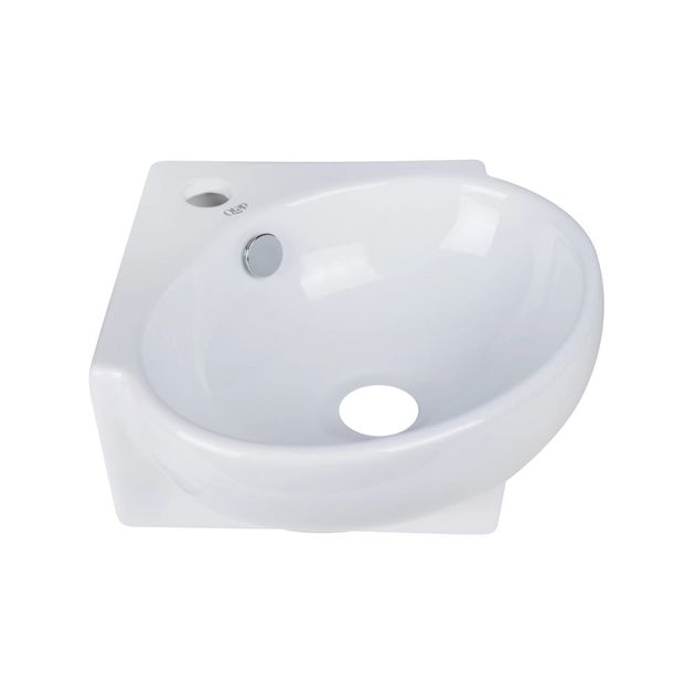 Угловая овальная раковина Qtap Leo N 380x360x130 мм WHITE + клапан PU02O, фото , изображение 5 | SNABZHENIE.com.ua Угловая овальная раковина Qtap Leo N 380x360x130 мм WHITE + клапан PU02O, фото , изображение 5 | SNABZHENIE.com.ua