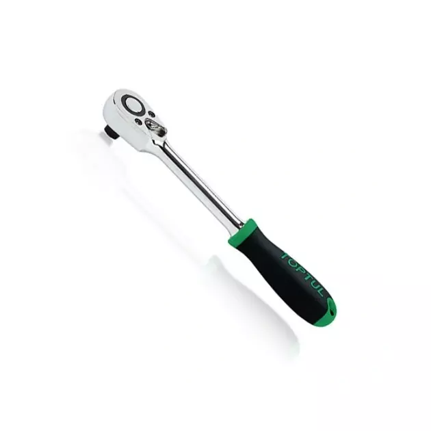 Трещотка 1/4", 72 зубца, резиновая ручка TOPTUL CJRM0815, фото  | SNABZHENIE.com.ua