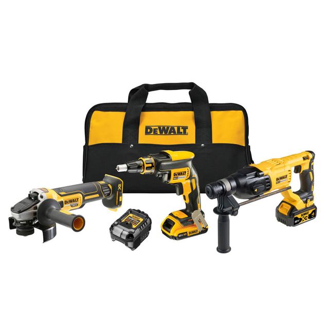 Набор из трех аккумуляторных инструментов DeWALT DCK308DM, фото  | SNABZHENIE.com.ua