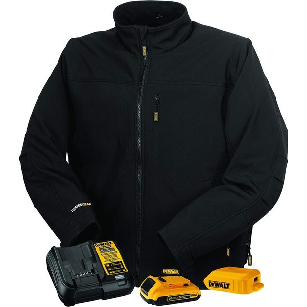 Акумуляторна куртка з підігрівом DEWALT Soft Shell чорна - L (з АКБ і ЗУ), фото , зображення 2 | SNABZHENIE.com.ua Акумуляторна куртка з підігрівом DEWALT Soft Shell чорна - L (з АКБ і ЗУ), фото , зображення 2 | SNABZHENIE.com.ua