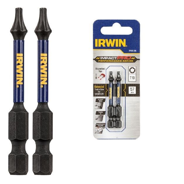 Бита IMPACT PRO 1/4" 57мм TX10 2шт IRWIN (IW6061601), фото  | SNABZHENIE.com.ua