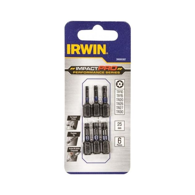 Биты IMPACT PRO 1/4" 25мм, комплект TR10-TR30, IRWIN, фото  | SNABZHENIE.com.ua