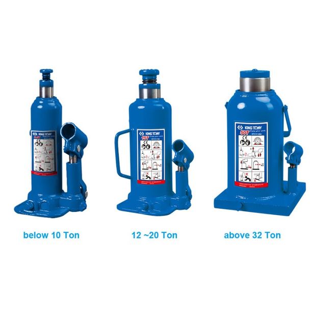 Домкрат бутылочный 10 тонн, высота 225-440 мм, фото , изображение 2 | SNABZHENIE.com.ua