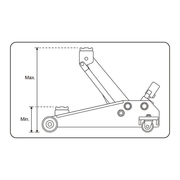 Домкрат подкатной профессиональный 3т (140-520 мм), фото , изображение 2 | SNABZHENIE.com.ua