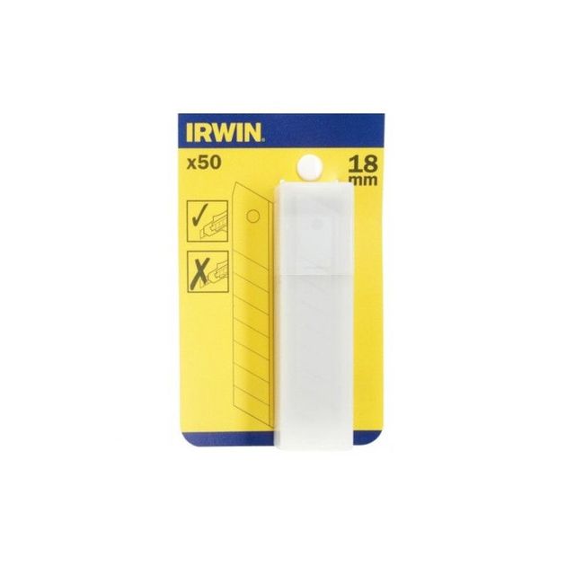 Лезвия карбон 18 мм с отлам сегментами (50 шт) IRWIN SNAP-OFF X50, фото  | SNABZHENIE.com.ua