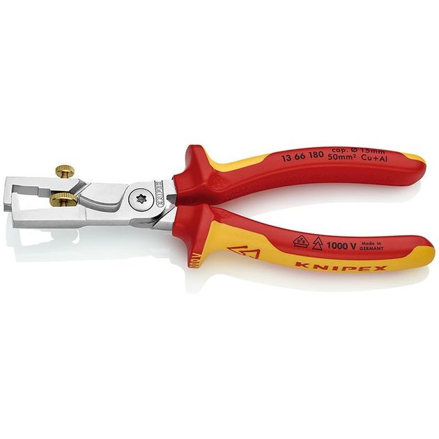 Клещи Knipex StriX 13 66 180 для удаления изоляции и резки кабеля, фото  | SNABZHENIE.com.ua