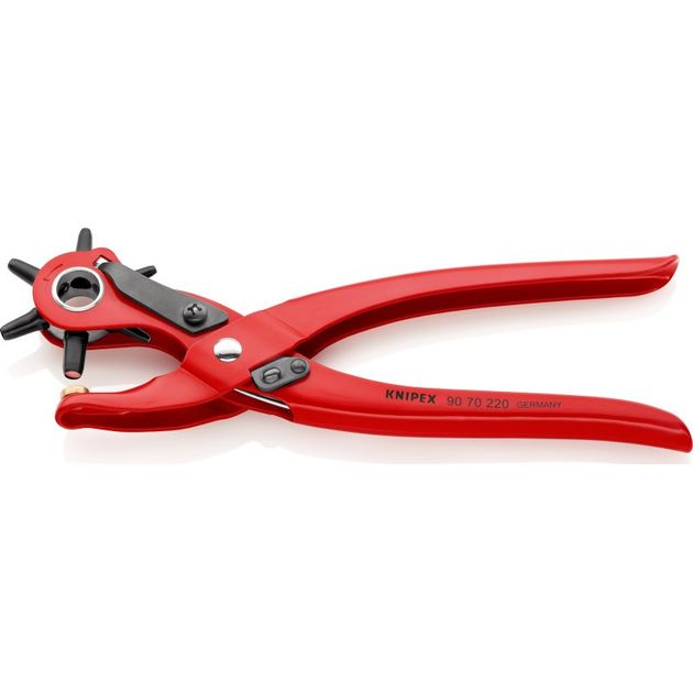 Кліщі просічні KNIPEX 90 70 220 з револьверною голівкою, фото  | SNABZHENIE.com.ua