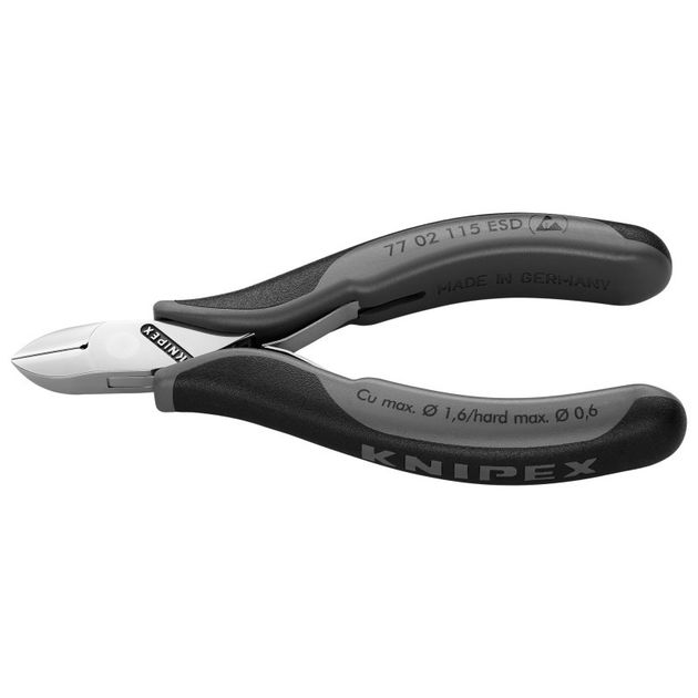 Кусачки боковые для электроники KNIPEX 77 02 115 ESD, фото  | SNABZHENIE.com.ua