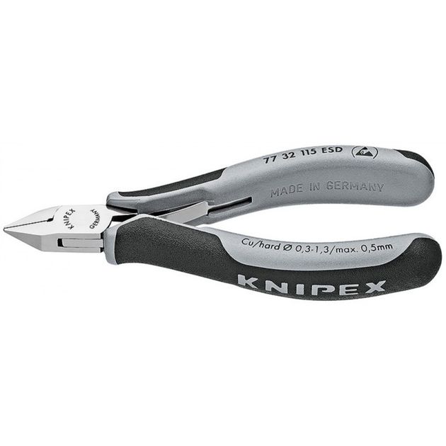Боковые кусачки для электроники KNIPEX 77 32 115 ESD, фото  | SNABZHENIE.com.ua