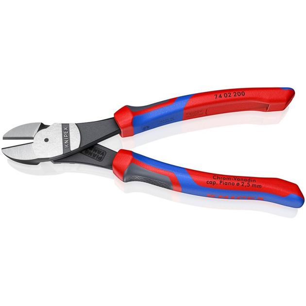 Кусачки боковые KNIPEX 74 02 200 особой мощности, фото  | SNABZHENIE.com.ua