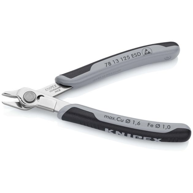 Кусачки KNIPEX Electronic Super Knips® 78 13 125 ESD, фото , изображение 3 | SNABZHENIE.com.ua Кусачки KNIPEX Electronic Super Knips® 78 13 125 ESD, фото , изображение 3 | SNABZHENIE.com.ua