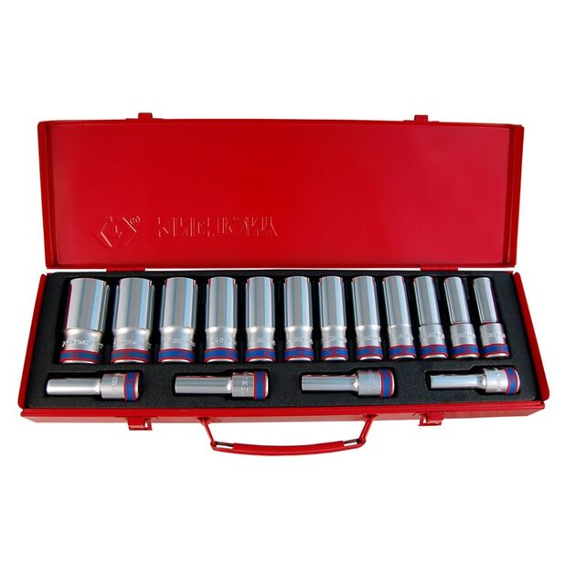 Набор головок 1/2" 16 ед. 12-ти гранные, длинные (10-32mm), фото  | SNABZHENIE.com.ua