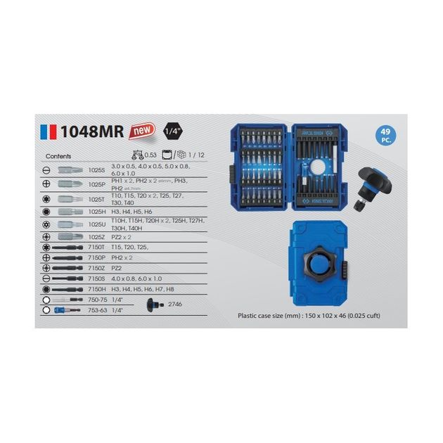 Набір біт і головок 49 предметів з тримачем, фото , зображення 3 | SNABZHENIE.com.ua