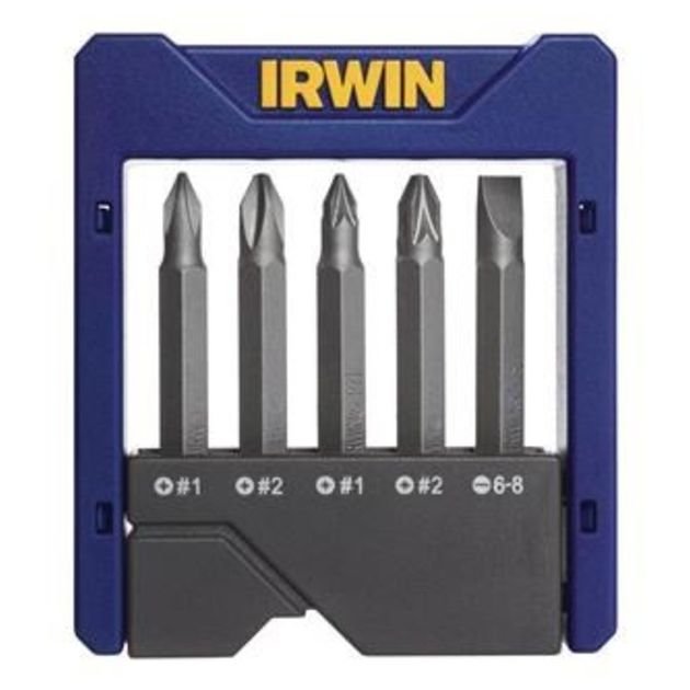 Набір біт посилених у футлярі 5шт. (PH2, PZ2, T15, 20, 25), IRWIN, фото  | SNABZHENIE.com.ua