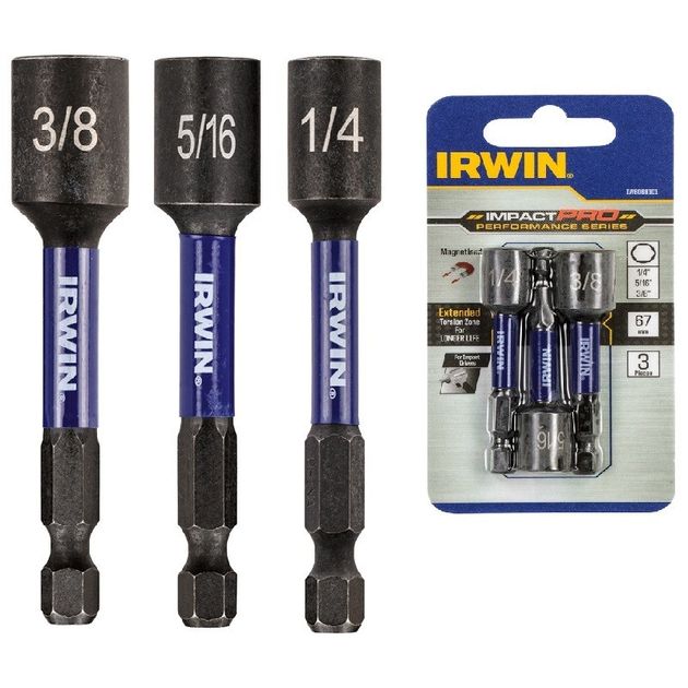 Набор держателей шурупов IRWIN IMPACT PRO 65мм, 3шт. (7, 8, 10мм), фото  | SNABZHENIE.com.ua