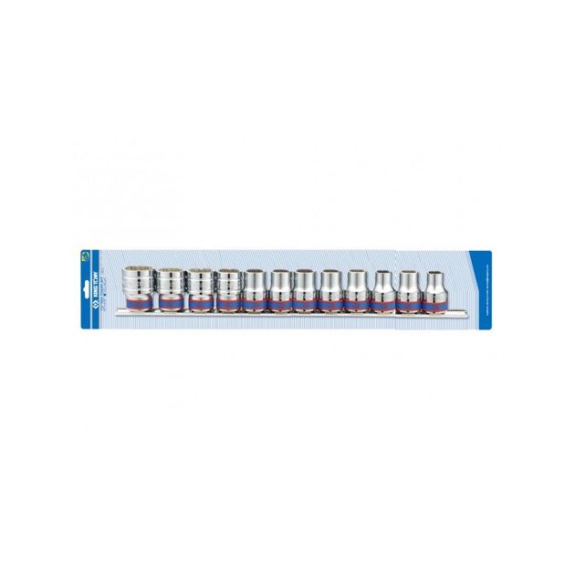 Набор головок 1/2" 8 шт. 6-гранные (10-24 мм) на планке, фото  | SNABZHENIE.com.ua