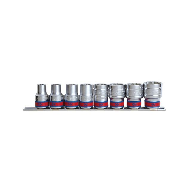 Набор головок 1/2" 8 шт. короткие 6-ти гранные на планке (4510SR), фото  | SNABZHENIE.com.ua