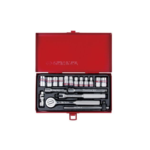 Набор головок 1/4" 18 ед. 6-гранные, короткие, с трещоткой, фото  | SNABZHENIE.com.ua