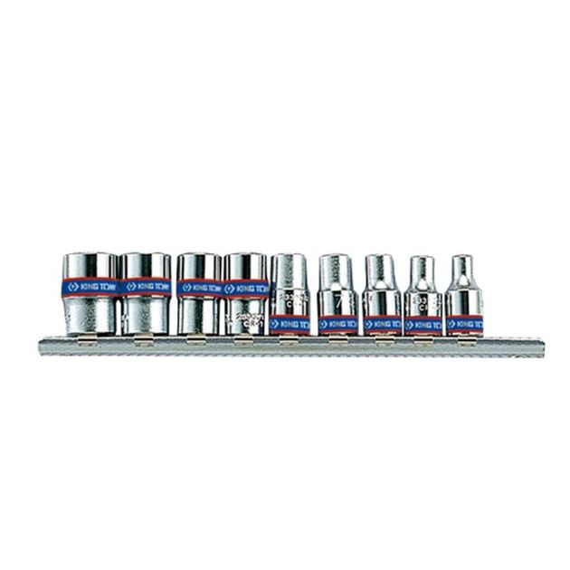 Набор головок 1/4" 9 шт. 6-гранные (4-13 мм) на планке, фото  | SNABZHENIE.com.ua