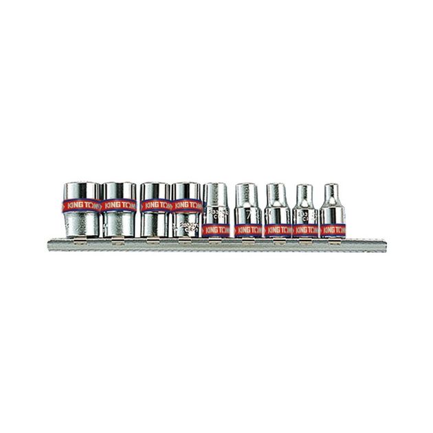 Набор головок 1/4" 9 ед. 6-гранные, короткие на планке (2509SR), фото  | SNABZHENIE.com.ua