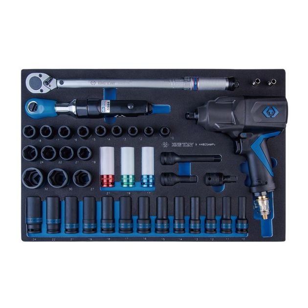 Набір інструмента комбінований 41 предмет, Головки, Гайковерт 33411-050, трещотка, фото , зображення 2 | SNABZHENIE.com.ua Набір інструмента комбінований 41 предмет, Головки, Гайковерт 33411-050, трещотка, фото , зображення 2 | SNABZHENIE.com.ua