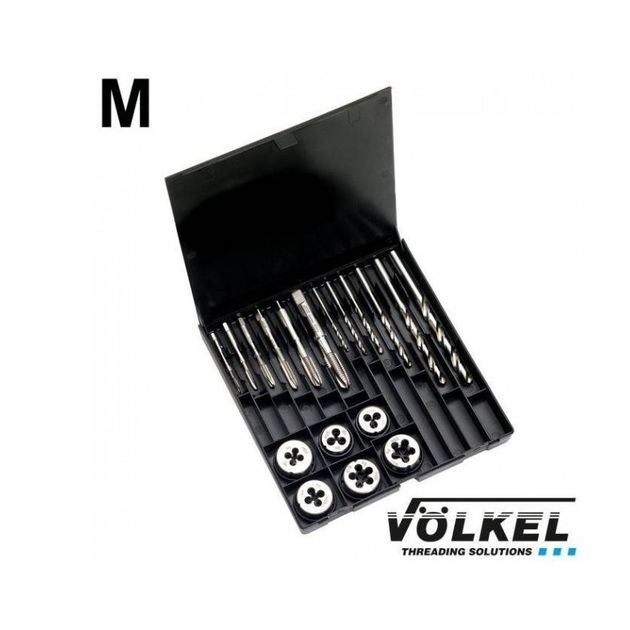 Набор метчиков и плашек M3-M10 18 ед. HSS-G VOLKEL, фото  | SNABZHENIE.com.ua
