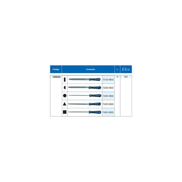 Набір напильників 5 ед. 200 мм (1005GQ), фото , зображення 3 | SNABZHENIE.com.ua Набір напильників 5 ед. 200 мм (1005GQ), фото , зображення 3 | SNABZHENIE.com.ua