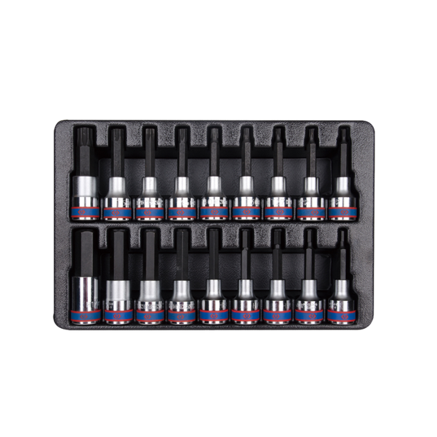 Набор торцевых головок 1/2" HEX, TORX 18 предметов T20-T60, H4-17 мм, фото  | SNABZHENIE.com.ua