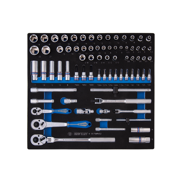 Набор торцевых головок 1/4", 3/8", 1/2" DR 75 ед. в ложементе, фото  | SNABZHENIE.com.ua