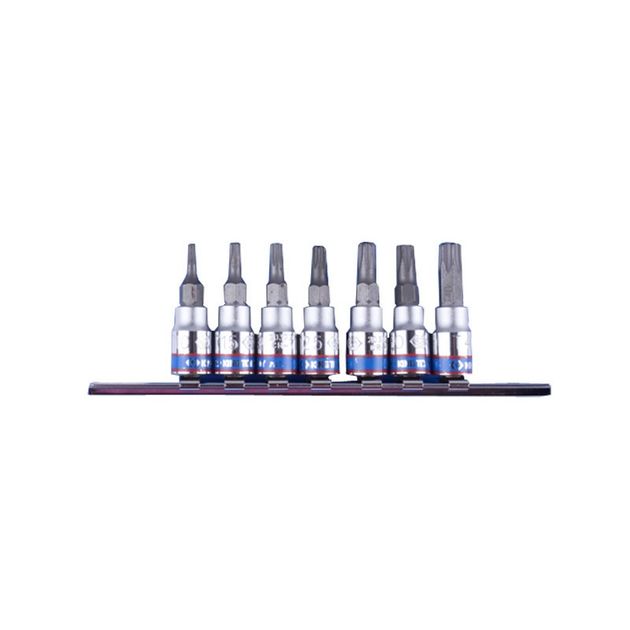 Набор TORX 1/4 с отверстием 7 шт. в держателе на планке, фото  | SNABZHENIE.com.ua