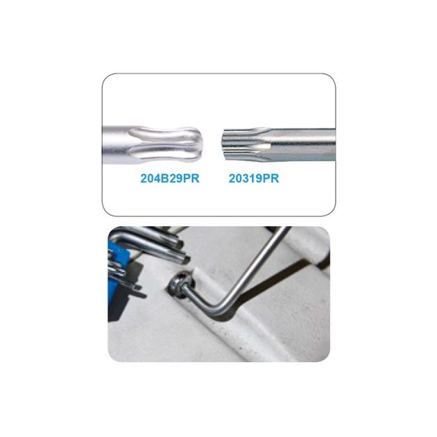 Набор Torx Г-обр. Т10-Т50 экстрадлинные с шаром (204B29PR), фото , изображение 3 | SNABZHENIE.com.ua Набор Torx Г-обр. Т10-Т50 экстрадлинные с шаром (204B29PR), фото , изображение 3 | SNABZHENIE.com.ua