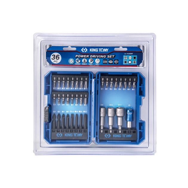 Набор бит 1/4 дюйма, 36 предметов, фото , изображение 2 | SNABZHENIE.com.ua